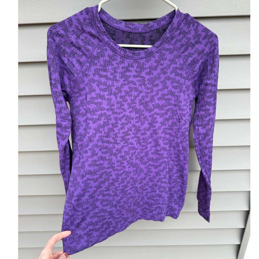 Athleta size M Momentum Seamless Athletic Shirt - Winter Frost Basalt Violet - Picture 3 of 10
